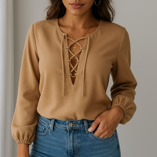 Tie-Front Blouse