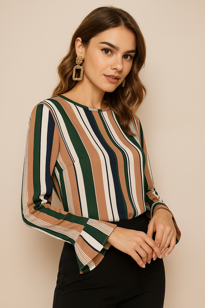 Flared Elegance Blouse