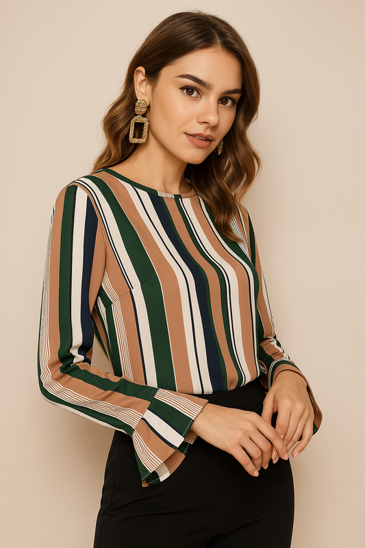 Flared Elegance Blouse
