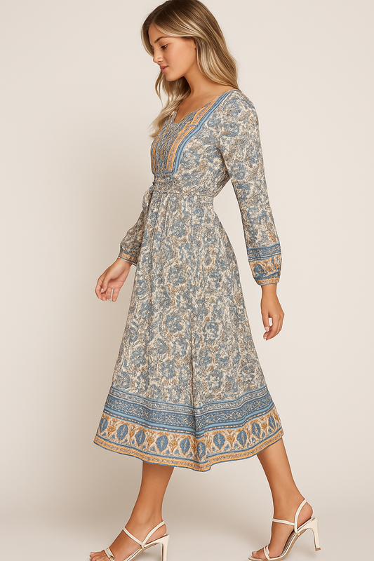 Floral lace-up dresses