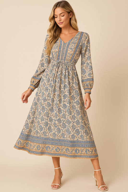 Floral lace-up dresses